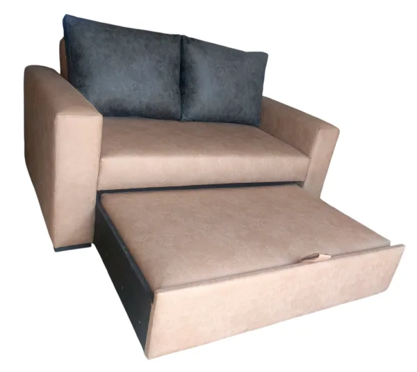 Makespace 2 seater sofabed with reclining back. Turns to a 4x6 bed