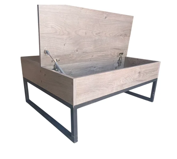 Sleek Coffee Table with Storage open